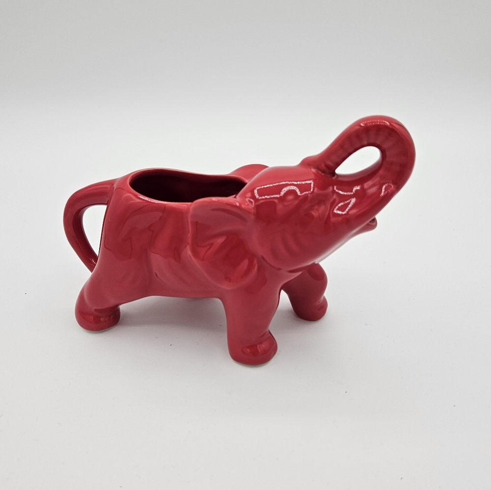 Red Elephant Figurine Creamer Collectible